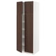 SEKTION Gabinete alto+estantes/4 puertas, blanco/Sinarp marrón, 30x24x80 "