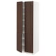 SEKTION Gabinete alto+estantes/4 puertas, blanco/Sinarp marrón, 30x24x80 "
