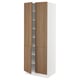 SEKTION Gabinete alto+estantes/4 puertas, blanco/Tistorp efecto nogal marrón, 30x24x80 "