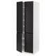 SEKTION Gabinete alto+estantes/4 puertas, blanco/Upplöv antracita mate, 30x24x80 "