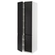 SEKTION Gabinete alto+estantes/4 puertas, blanco/Upplöv antracita mate, 30x24x90 "