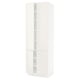SEKTION Gabinete alto+estantes/4 puertas, blanco/Veddinge blanco, 30x24x90 "