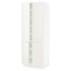 SEKTION Gabinete alto+estantes/4 puertas, blanco/Veddinge blanco, 30x24x80 "