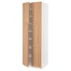 SEKTION Gabinete alto+estantes/4 puertas, blanco/Vedhamn roble, 30x24x90 "
