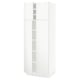SEKTION Gabinete alto+estantes/4 puertas, blanco/Voxtorp blanco mate, 30x24x80 "