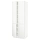 SEKTION Gabinete alto+estantes/4 puertas, blanco/Voxtorp blanco mate, 30x24x80 "