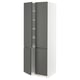SEKTION Gabinete alto+estantes/4 puertas, blanco/Voxtorp gris oscuro, 30x24x80 "