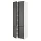 SEKTION Gabinete alto+estantes/4 puertas, blanco/Voxtorp gris oscuro, 30x24x90 "