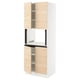 SEKTION Gabinete alto microondas+4 puertas, blanco/Askersund efecto de fresno claro, 30x24x80 "