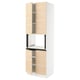 SEKTION Gabinete alto microondas+4 puertas, blanco/Askersund efecto de fresno claro, 30x24x90 "