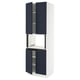 SEKTION Gabinete alto microondas+4 puertas, blanco Axstad/mate azul, 30x24x90 "
