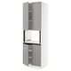 SEKTION Gabinete alto microondas+4 puertas, blanco/Bodbyn gris, 30x24x90 "
