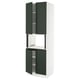 SEKTION Gabinete alto microondas+4 puertas, blanco/Havstorp verde oscuro, 30x24x90 "