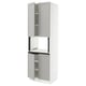 SEKTION Gabinete alto microondas+4 puertas, blanco/Lerhyttan gris claro, 30x24x90 "