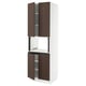 SEKTION Gabinete alto microondas+4 puertas, blanco/Sinarp marrón, 30x24x90 "