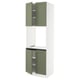 SEKTION Gabinete alto para horno+4 puertas, blanco/Axstad gris-verde, 30x24x90 "