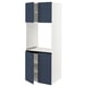 SEKTION Gabinete alto para horno+4 puertas, blanco Axstad/mate azul, 30x24x80 "
