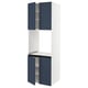 SEKTION Gabinete alto para horno+4 puertas, blanco Axstad/mate azul, 30x24x90 "