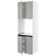 SEKTION Gabinete alto para horno+4 puertas, blanco/Bodbyn gris, 30x24x90 "