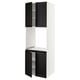 SEKTION Gabinete alto para horno+4 puertas, blanco/Lerhyttan teñido en negro, 30x24x90 "
