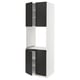 SEKTION Gabinete alto para horno+4 puertas, blanco/Nickebo antracita mate, 30x24x90 "