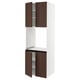 SEKTION Gabinete alto para horno+4 puertas, blanco/Sinarp marrón, 30x24x90 "