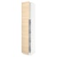 SEKTION Gabinete alto+prta/canastas alambre, blanco/Askersund efecto de fresno claro, 18x24x90 "