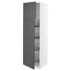 SEKTION Gabinete alto+prta/canastas alambre, blanco/Axstad gris oscuro, 24x24x80 "