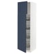 SEKTION Gabinete alto+prta/canastas alambre, blanco Axstad/mate azul, 24x24x80 "