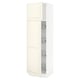 SEKTION Gabinete alto+prta/canastas alambre, blanco/Bodbyn color hueso, 24x24x80 "