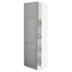 SEKTION Gabinete alto+prta/canastas alambre, blanco/Bodbyn gris, 24x24x80 "