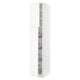 SEKTION Gabinete alto+prta/canastas alambre, blanco Enköping/blanco efecto madera, 18x24x90 "