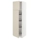 SEKTION Gabinete alto+prta/canastas alambre, blanco/Havstorp beige, 24x24x80 "