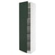 SEKTION Gabinete alto+prta/canastas alambre, blanco/Havstorp verde oscuro, 24x24x90 "
