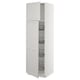 SEKTION Gabinete alto+prta/canastas alambre, blanco/Lerhyttan gris claro, 24x24x80 "