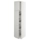 SEKTION Gabinete alto+prta/canastas alambre, blanco/Lerhyttan gris claro, 18x24x80 "