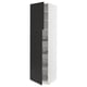 SEKTION Gabinete alto+prta/canastas alambre, blanco/Nickebo antracita mate, 24x24x90 "