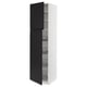 SEKTION Gabinete alto+prta/canastas alambre, blanco/Upplöv antracita mate, 24x24x90 "