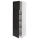 SEKTION Gabinete alto+prta/canastas alambre, blanco/Upplöv antracita mate, 24x24x80 "
