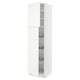 SEKTION Gabinete alto+prta/canastas alambre, blanco/Vallstena blanco, 24x24x90 "