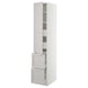 SEKTION Gabinete alto+puerta/2 frentes/4 cj, blanco Maximera/Lerhyttan gris claro, 15x24x80 "