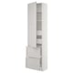 SEKTION Gabinete alto+puerta/2 frentes/4 cj, blanco Maximera/Lerhyttan gris claro, 24x15x90 "
