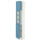 SEKTION Gabinete alto+puerta vidrio/2 prta, blanco/Lerhyttan azul, 15x15x80 "