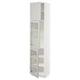 SEKTION Gabinete alto+puerta vidrio/2 prta, blanco/Lerhyttan gris claro, 18x15x80 "