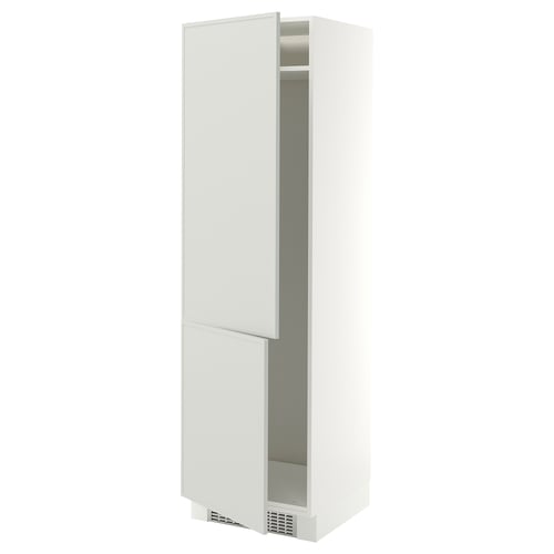 SEKTION Gabinete alto refrigerador/cong, blanco/Aspudden gris claro, 24x24x80 "