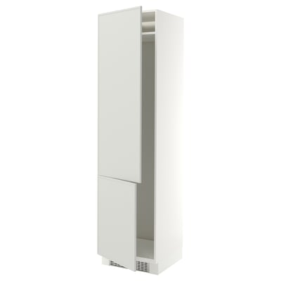 SEKTION Gabinete alto refrigerador/cong, blanco/Aspudden gris claro, 24x24x90 "
