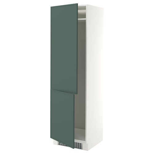 SEKTION Gabinete alto refrigerador/cong, blanco/Aspudden gris verdoso oscuro, 24x24x80 "