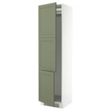 SEKTION Gabinete alto refrigerador/cong, blanco/Axstad gris-verde, 24x24x90 "