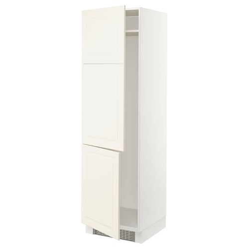 SEKTION Gabinete alto refrigerador/cong, blanco/Bodbyn color hueso, 24x24x80 "