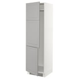 SEKTION Gabinete alto refrigerador/cong, blanco/Bodbyn gris, 24x24x80 "